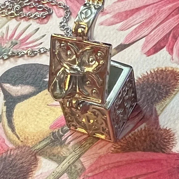 NEW Carved Openable Magic Box Pendant Necklace - Picture 9 of 12